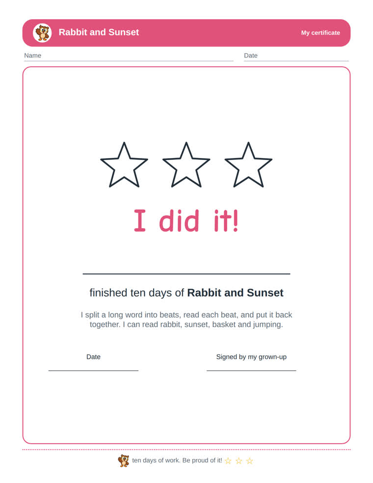The certificate