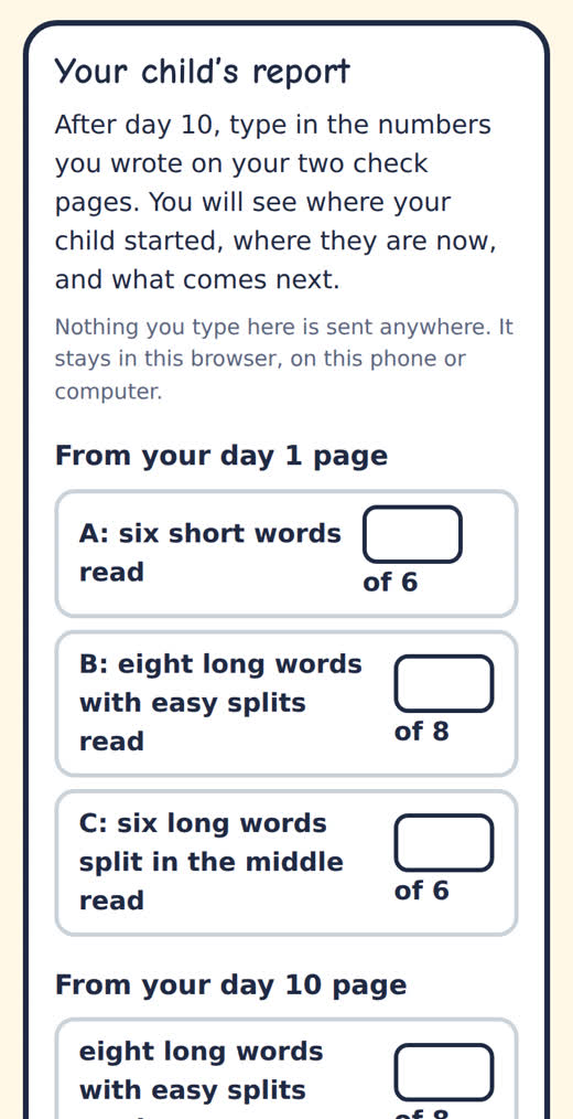 The report on a phone