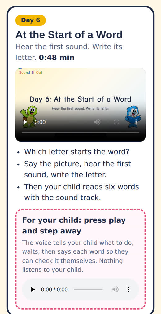 Your child’s sound track on a phone