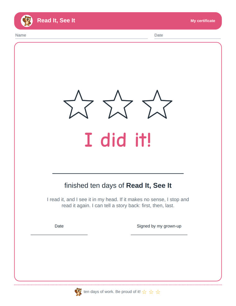 The certificate