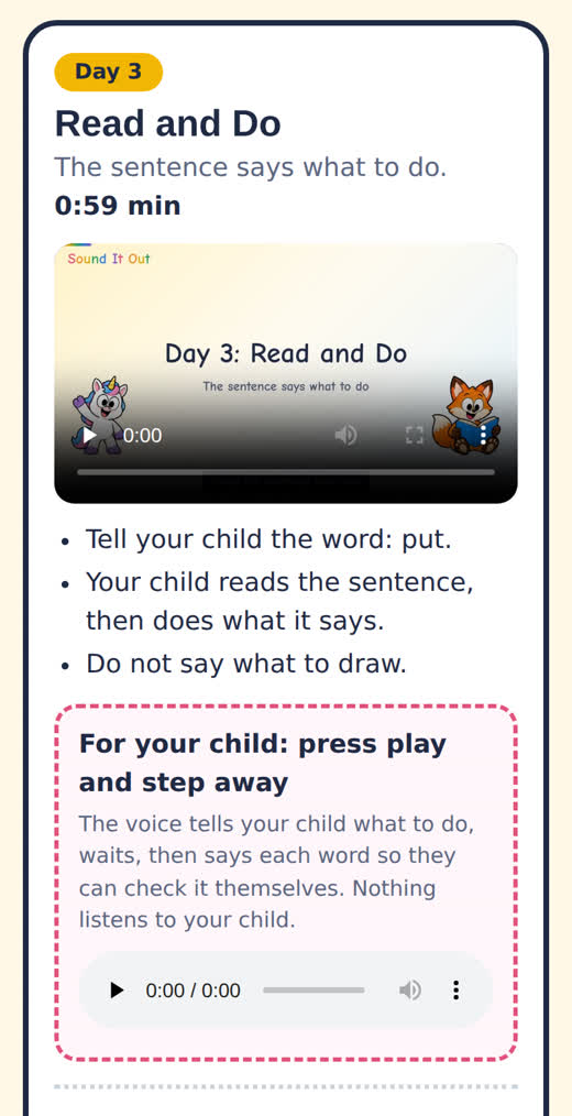 Your child’s sound track on a phone