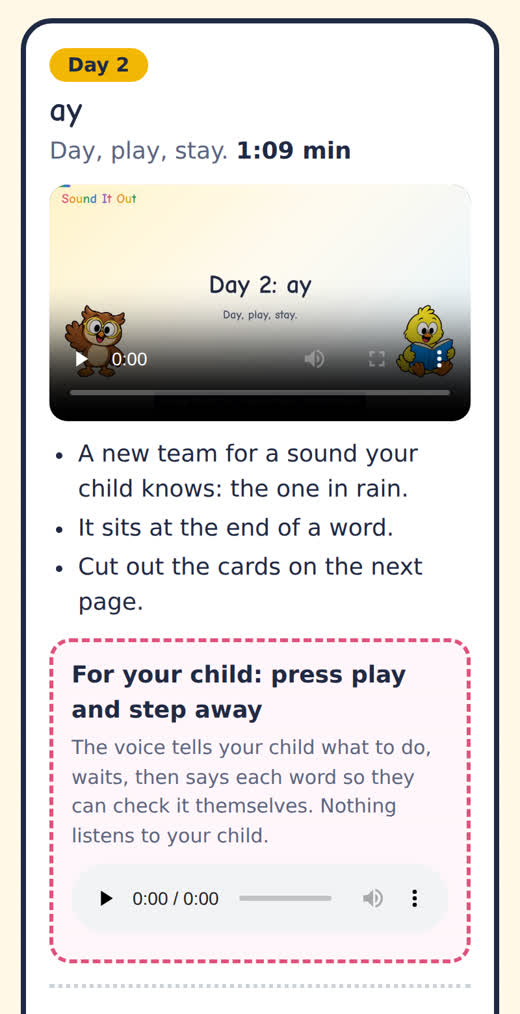 Your child’s sound track on a phone