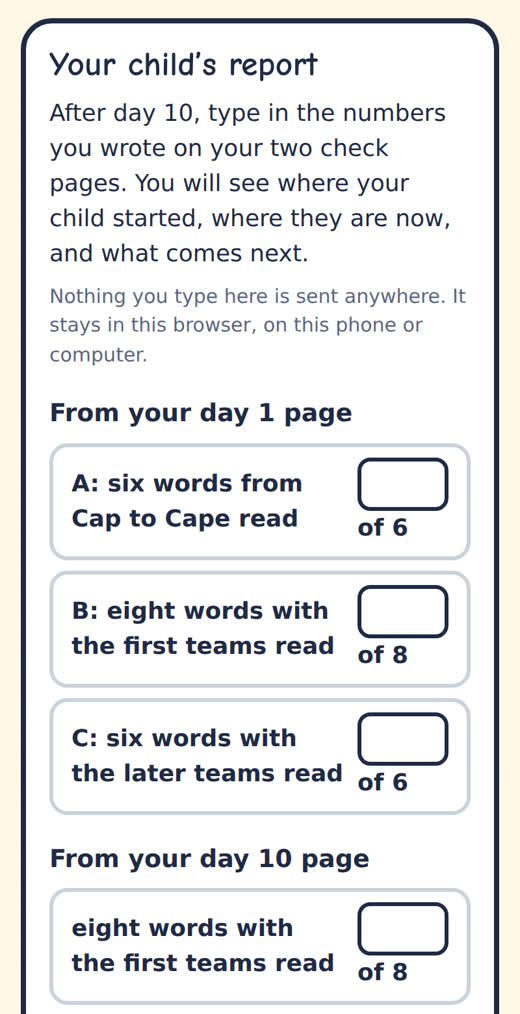 The report on a phone